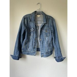 Mudd womens juniors blue jean denim jacket‎ Medium